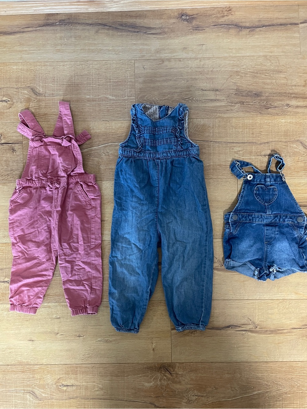 Kids Pink Cotton Overalls - Unbranded